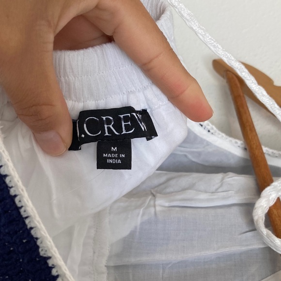 J. Crew Crochet mixy dress in White Navy- Size Medium - Picture 6 of 6